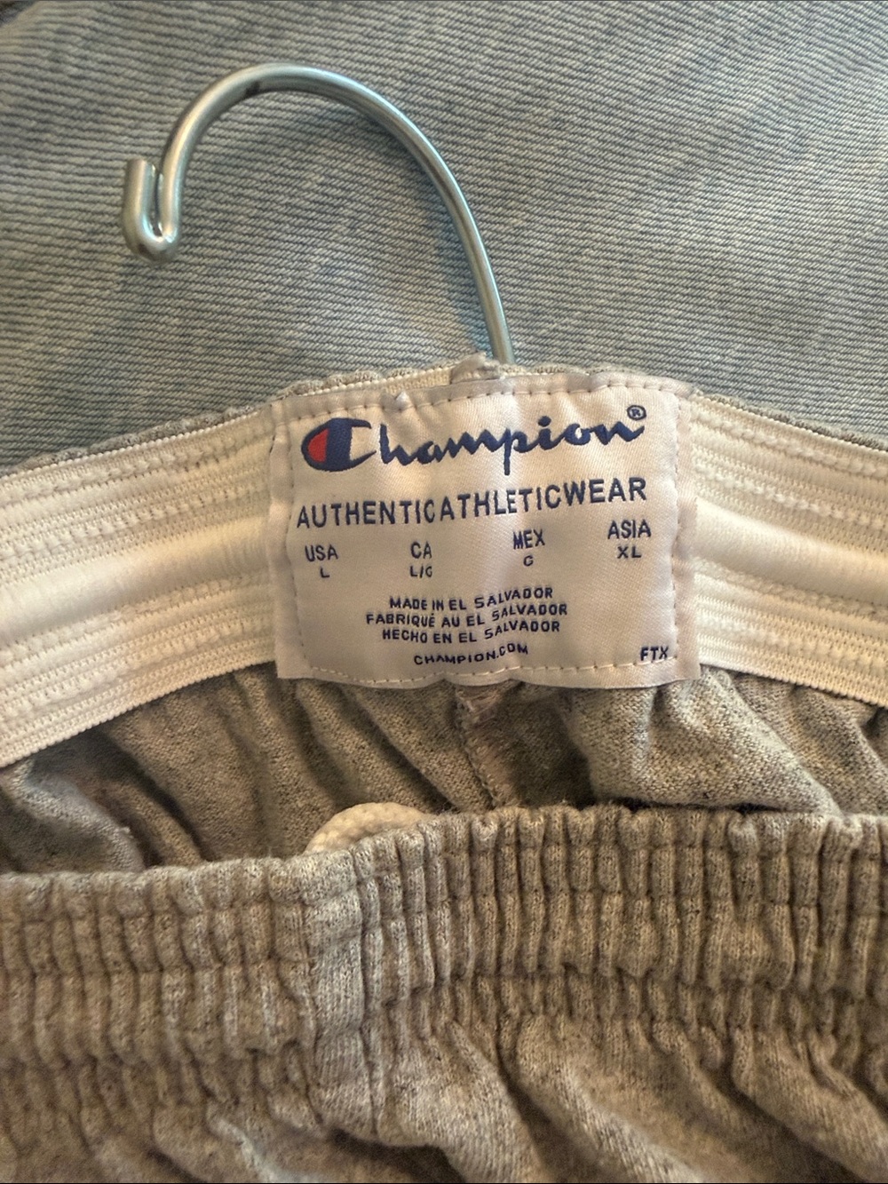 Champion Heather Gray Logo Lounge Shorts - Picture 2 of 2